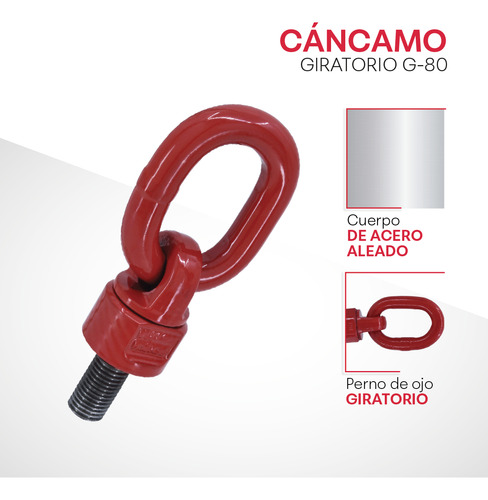 Perno De Ojo Giratorio G80 M16x35 1.12t Ecom