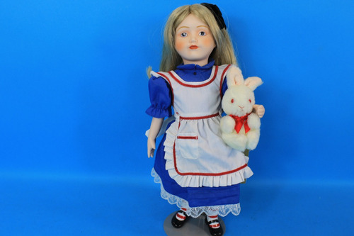 Alice In Wonderland Franklin Heirloom Dolls 1984 (Usado)
