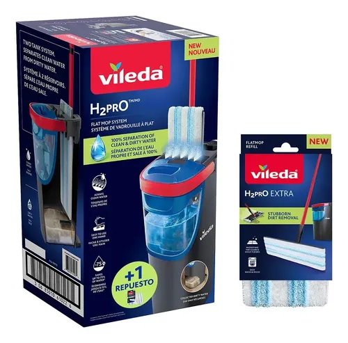 Sistema De Limpieza H2pro + Repuesto Negro Vileda