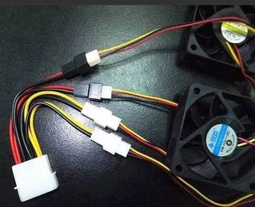 Cabo Conversor Fan Cooler Ventilador 3 Pinos Molex Fonte Atx
