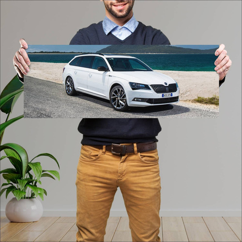 Cuadro 30x80cm Auto 2017 Skoda Superb Wagon Spor 332