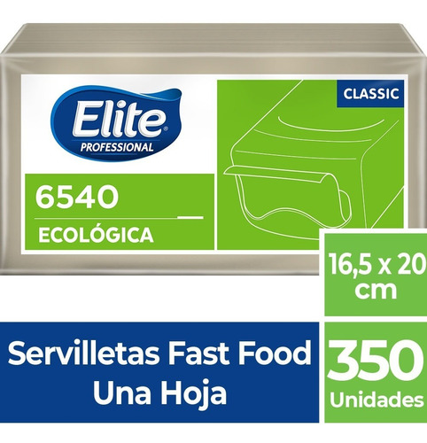 Servilleta Elite Fast Food Plus Eco Sh (6540) 24 X 350 Unid