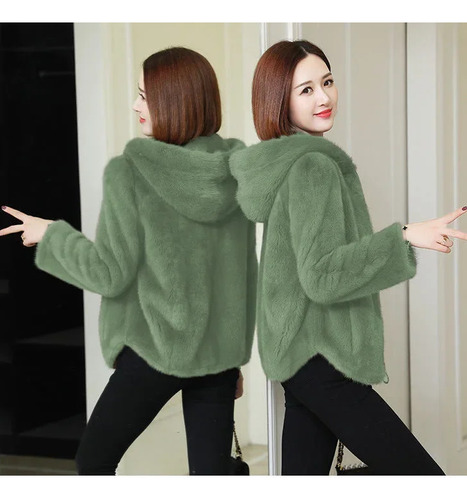 Sudadera Con Capucha Cálida De Forro Polar Para Mujer, Moda De Invierno, Estilo Comun
