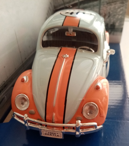 Volks Wagen Vocho O Beetle 1966 A Escala Número 48 Gulf 1:24