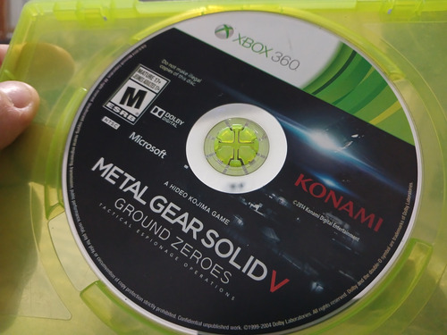 Jogo Xbox 360 Metal Gear Solid V Ground Zeroes M.fisica Leia (Usado)
