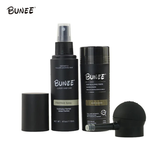 Kit Fibra Pelo Polvo + Fijador + Bomba Calvicie Alopecia