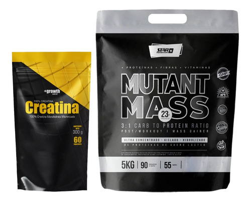 Mutant Mass 5 Kg Ganador Masa Muscular + Creatina 300 Grs