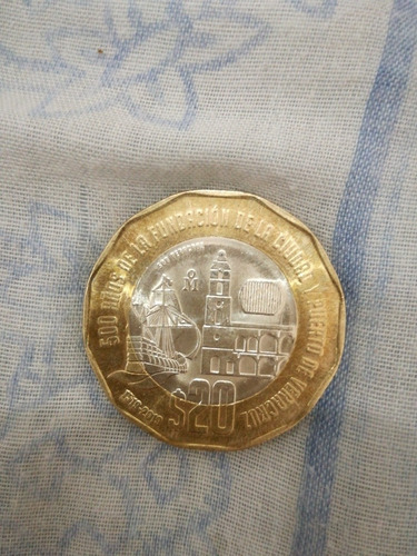 Moneda De $20 Pesos  500 Años  Puerto De Veracruz 1519-2019