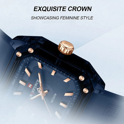 Reloj De Negocios De Cuarzo Naviforce Con Esfera Cuadrada Y