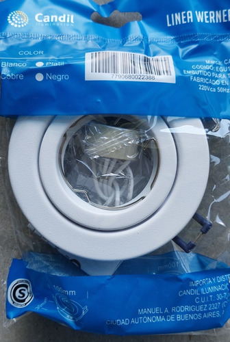 Imagen 2 de 3 de Embutido Gu10 Dicroica Led 100x30mm Redondo Pack X10