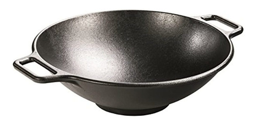 Wok De Hierro Fundido Sazonado, 14 Pulgadas