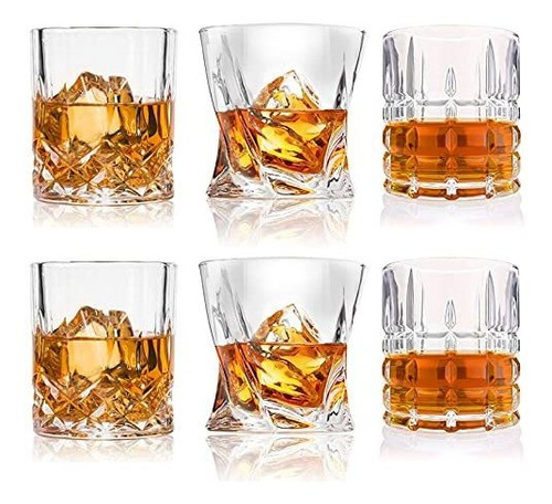 Vasos De Whisky Premium De 10, 11 Onzas, Juego De 6 Vasos De