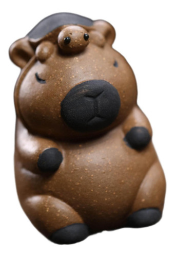 Capybara Mini Estatua Escultura Animal Té Marrón Oscuro