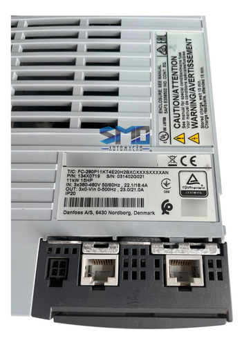 134x0719 Fc-280p11kt4e20h2b Danfoss 11kw 15cv 380-500v 23a (Usado)