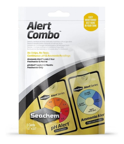 Medidores Test Continuos Ph + Amoniaco Alert Combo Seachem