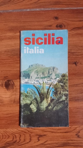  Antigua Guía Mapa Ilustraciones Sicilia Italia 1976