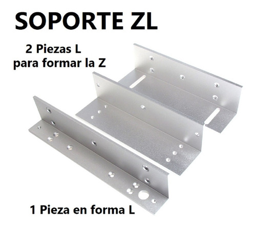 Imagen 3 de 8 de Cerradura Electromagnética + Soporte Z L 350kg De Fuerza Ks