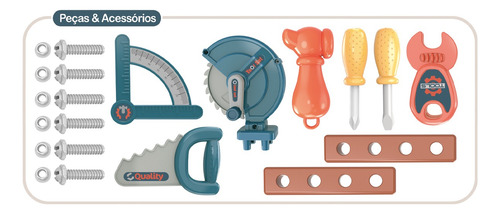 Bancada Maleta De Ferramentas Infantil Top Tools Replay Kids