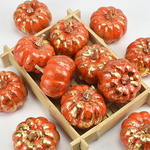 12x Calabaza De Simulación Mini Calabazas Artificiales Para