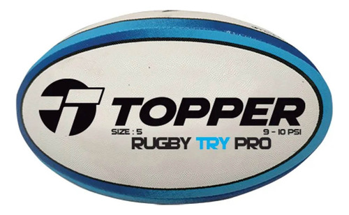 Pelota Topper Try Pro Unisex Rugby Blanco