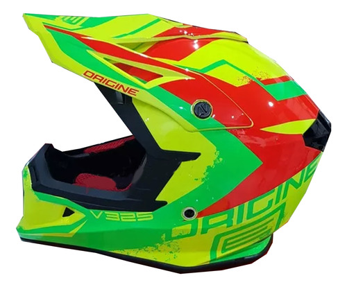 Casco Motocross Origine V325 Arrow Acid Verde Gloss