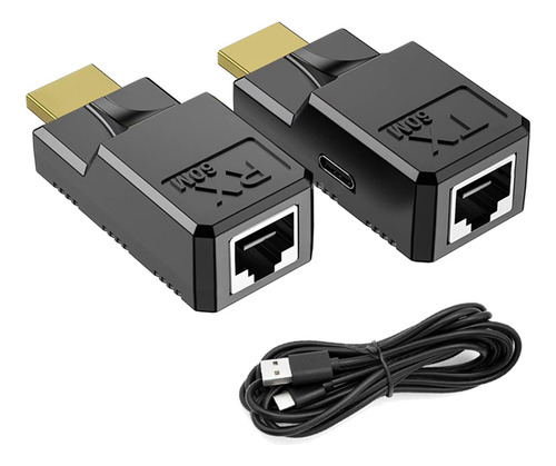 Adaptador Rj45 De 60 M A Extensor De Redes Ethernet Hdmi De