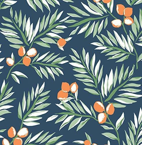 Papel Tapiz - Nextwall Citrus Branch Peel And Stick Fondo De