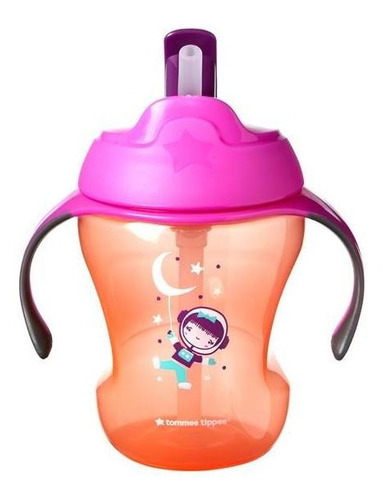 Copo De Transição Com Canudo Tommee Tippee 230ml Laranja