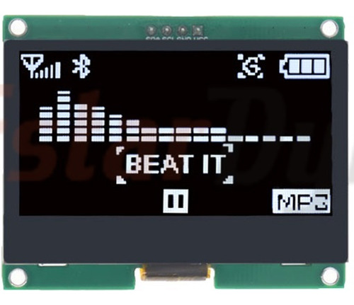 54 Display 128x64 12864 Verde Azul Preto Cinza Spi Iic I2c