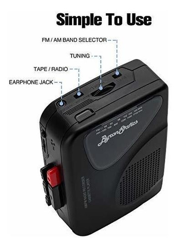 Imagen 2 de 5 de Walkman Reproductor Portatil De Casetes Con Radio Fm Y Am