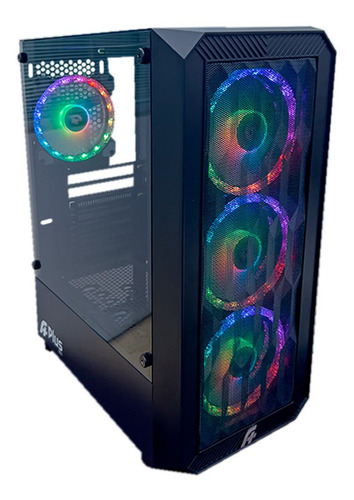 Gabinete Gamer Aplus Tech Zohar Atx + 4 Fans 120mm Argb Cor Preto