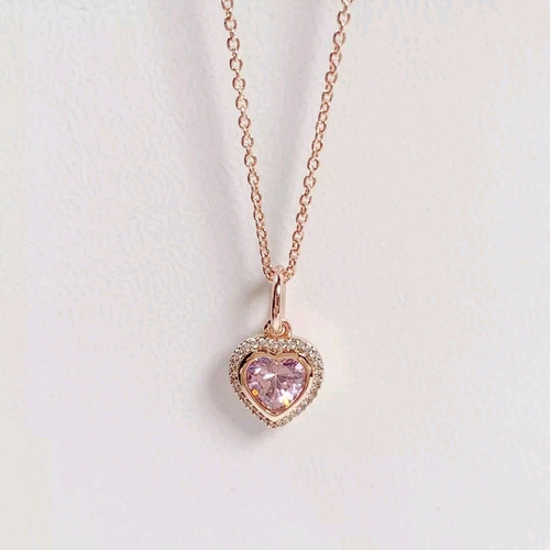 Collar Pandora, Baño De Oro Rosa + Kit De Regalo