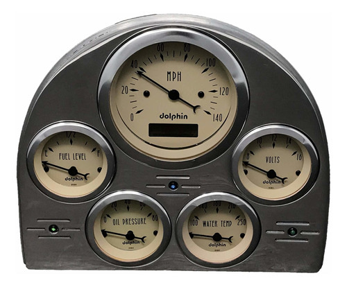 1953 Ford Car 5 Calibre Dash Cluster Panel Set Tan