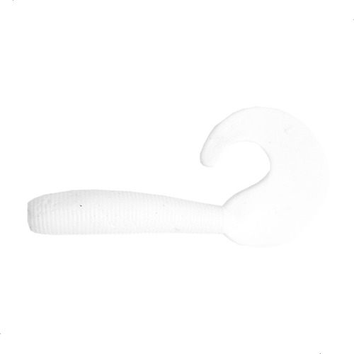 Isca Soft Shad Grub Simples Criatura Traira Tucure Kit 3pçs Cor 8 - Branco