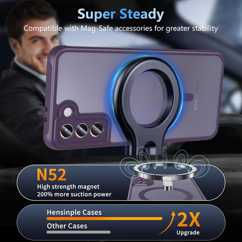 Phone Case Hensinple For Samsung Galaxy S21 Plus Purple