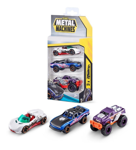 Set De Carritos De Juguete Zing X 3 Metal Machines