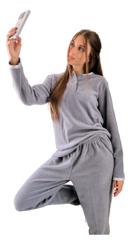 Imagen 1 de 6 de Pijama Micropolar Barbizon By Kpk