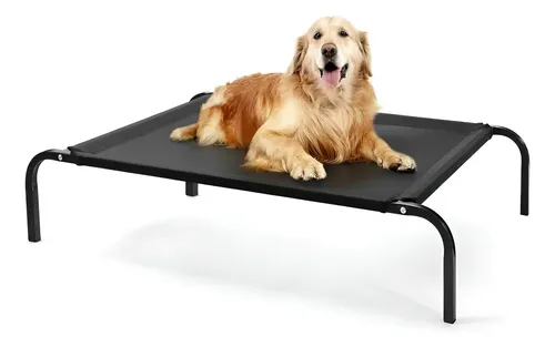 Kit Cama Para Cachorro Pets Suspensa Grande 90*60*15cm Preto Preto Liso