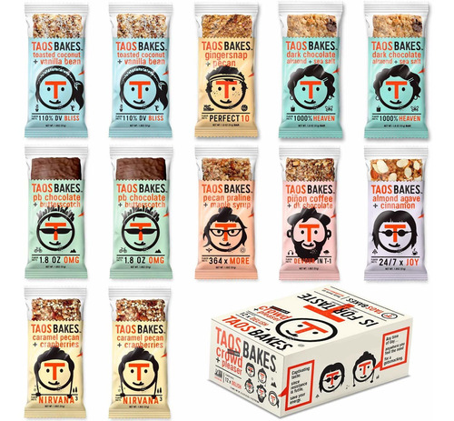 Taos Bakes Snack Bars  Crowd Pleaser All-in-one Variety Pac