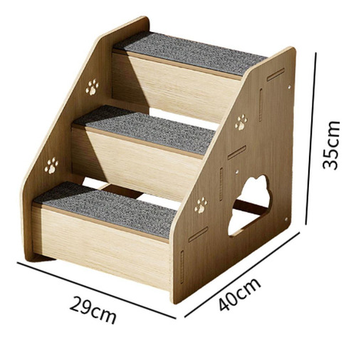 Escaleras De Madera Para Perros Con Escalera Para 3 Pasos