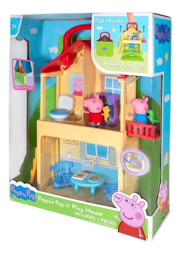 Casa Da Peppa Pig Maletinha C/ 2 Andares E 02 Figuras- Sunny