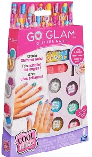 Go Glam Uñas Glitter - Original Y Nuevo