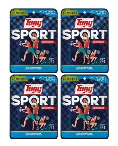 4 Atún Tuny Sport En Agua Con L-carnitina Enriquecido 75g