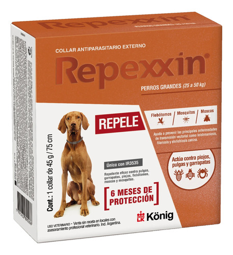 Collar Antipulgas Repexxin De Dominal 25 A 50 Kg (6 Meses)