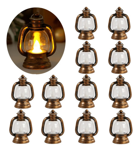 Ljqizn 12 Piezas Mini Linternas Decorativas Con Vela Led Par