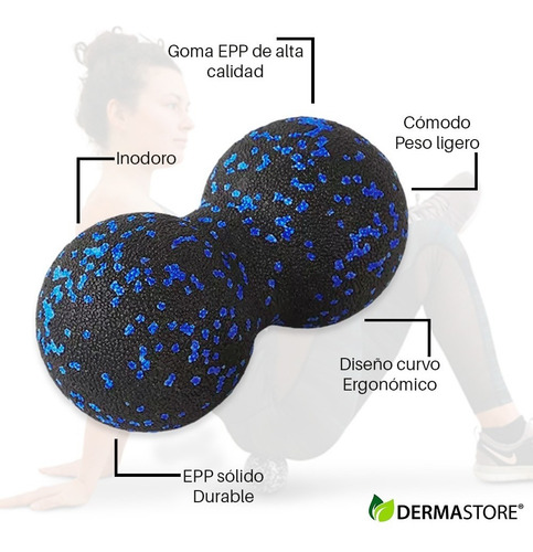 Pelota Simple Lacrosse Doble Masajes Rehabilitación Muscular