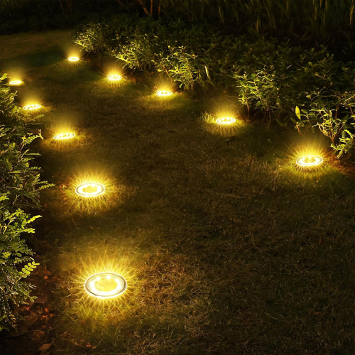 Joomer Luces Solares De Suelo, Paquete De 10 8 Luces Solares