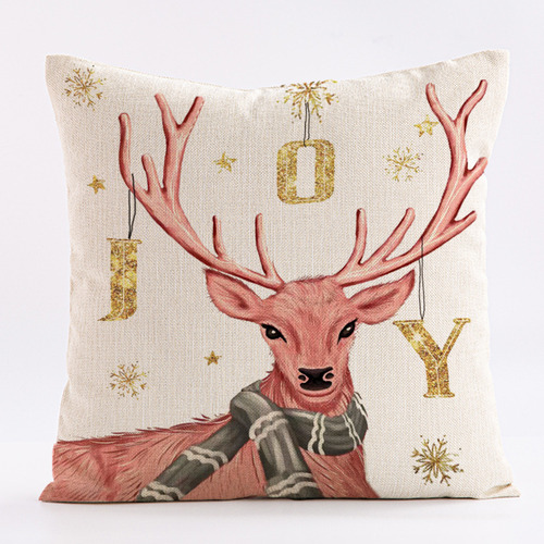 Juego De 4 Fundas De Almohada De Papá Noel Con Forma De Alce
