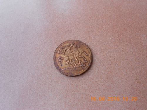 Moneda Antigua - Token - Medalla - Inglaterra - Libra - 1902