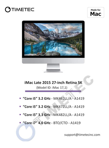 Timetec 8gb Compatible Para Apple Late 2015 iMac (27-inch...